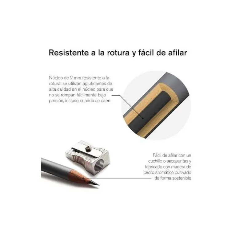 LAPICES DE GRAFITO WINSOR&NEWTON STUDIO COLECCION CAJA METALICA CON 12 UNIDADES GRADUACIONES