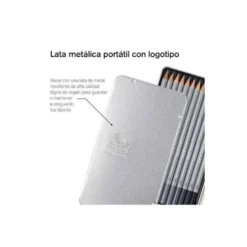 LAPICES DE GRAFITO WINSOR&NEWTON STUDIO COLECCION CAJA METALICA CON 12 UNIDADES GRADUACIONES