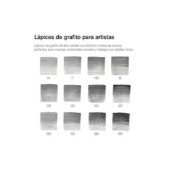 LAPICES DE GRAFITO WINSOR&NEWTON STUDIO COLECCION CAJA METALICA CON 12 UNIDADES GRADUACIONES