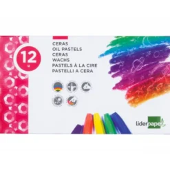 Lapices cera blanda Liderpapel 12 unidades