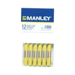 Lapices cera blanda Manley caja 12 unidades amarillo claro