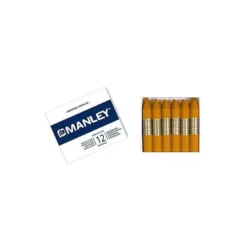 Lapices cera blanda Manley caja 12 unidades amarillo claro