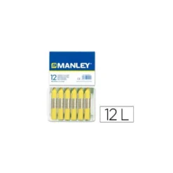 Lapices cera blanda Manley caja 12 unidades verde amarillo claro