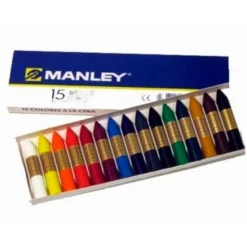 Lapices cera blanda Manley 15 unidades
