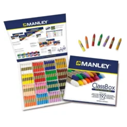 Lapices cera blanda Manley 192 unidades