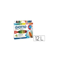 Lapices cera Giotto Maxi caja de 12 unidades colores surtidos