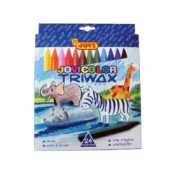 Lapices cera Jovi Jovicolor Triwax caja de 24 unidades colores surtidos