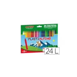 Lapices cera PlastiAlpino caja de 24 unidades colores surtidos