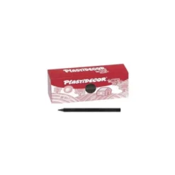 Lapices cera Plastidecor caja 25 unidades negro