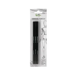 LAPICES DE CARBONCILLO PARA ESBOZOS LIDERPAPEL CAJA DE 3 UNIDADES CON DIFERENTES DUREZAS CERTIFICADO FSC