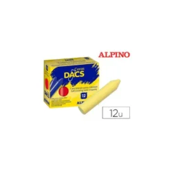 Lapices de cera Dacs Unicolor amarillo claro caja de 12 unidades