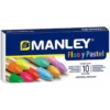Lapices de Cera Manley Colores Surtidos fluor y pastel Caja de 10 colores