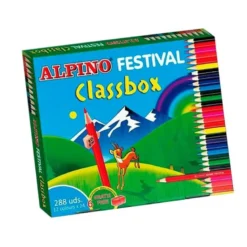 Lapices de colores alpino festival classbox caja 288 unidades 12 colores + sacapuntas