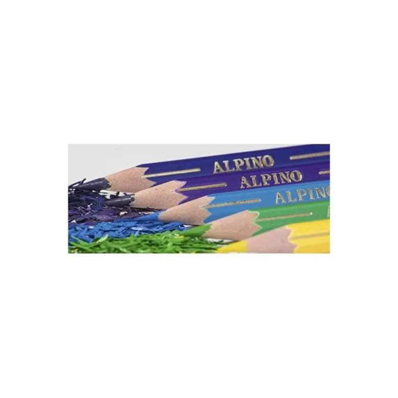 Lapices de Colores Alpino Hexagonales Caja 18 lapices largos