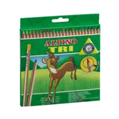 Lapices de colores Alpino triangulares caja 24 unidades