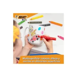 LAPICES DE COLORES BIC MULTISUPERFICIES TRIANGULARES MINA BORRABLE CAJA DE 10 UNIDADES COLORES SURTIDOS