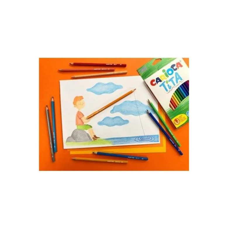 LAPICES DE COLORES CARIOCA TITA CAJA DE 50 UNIDADES COLORES SURTIDOS