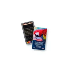 LAPICES DE COLORES DERWENT CHROMAFLOW CAJA METALICA DE 12 UNIDADES COLORES SURTIDOS