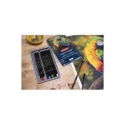 LAPICES DE COLORES DERWENT CHROMAFLOW CAJA METALICA DE 12 UNIDADES COLORES SURTIDOS