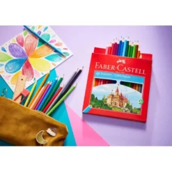Lapices de colores Faber-Castell hexagonal caja 48 unidades + sacapuntas