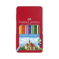 Lapices de colores Faber Castell hexagonales caja metal 12 unidades