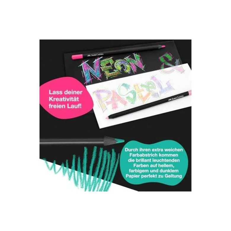 LAPICES DE COLORES FABER CASTELL BLACK EDICION TONOS DE PIEL CAJA DE 12 UNIDADES COLORES SURTIDOS