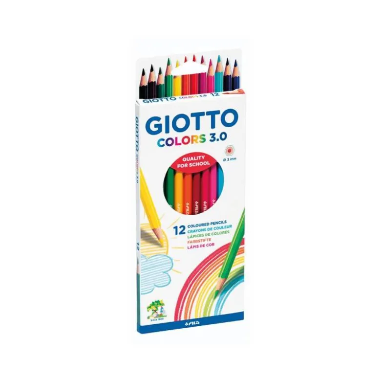 LAPICES DE COLORES GIOTTO COLORS 3.0 CAJA DE 12 COLORES MINA 3 MM