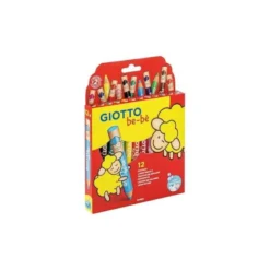 Lapices de colores Giotto redondos bebe caja 12 lapices grueso 104 mm