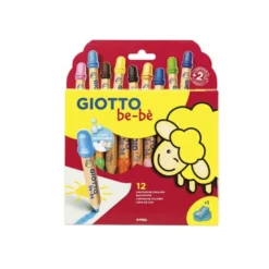 Lapices de colores Giotto redondos bebe caja 12 lapices grueso 104 mm
