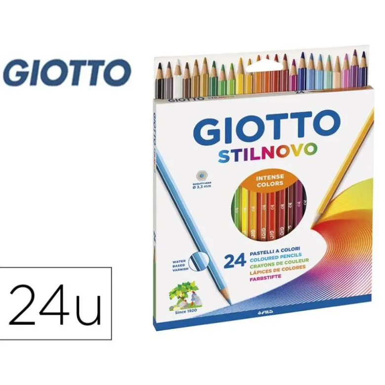 Lapices de colores intensos Giotto hexagonales 24 unidades