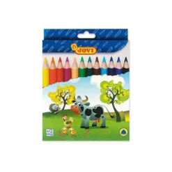Lapices de colores Jovi Maxi triangulares 12 colores surtidos