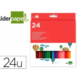 Lapices de colores Liderpapel hexagonal caja 24 Unidades