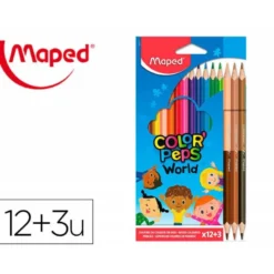 LAPICES DE COLORES MAPED CAJA DE 12 COLORES SURTIDOS