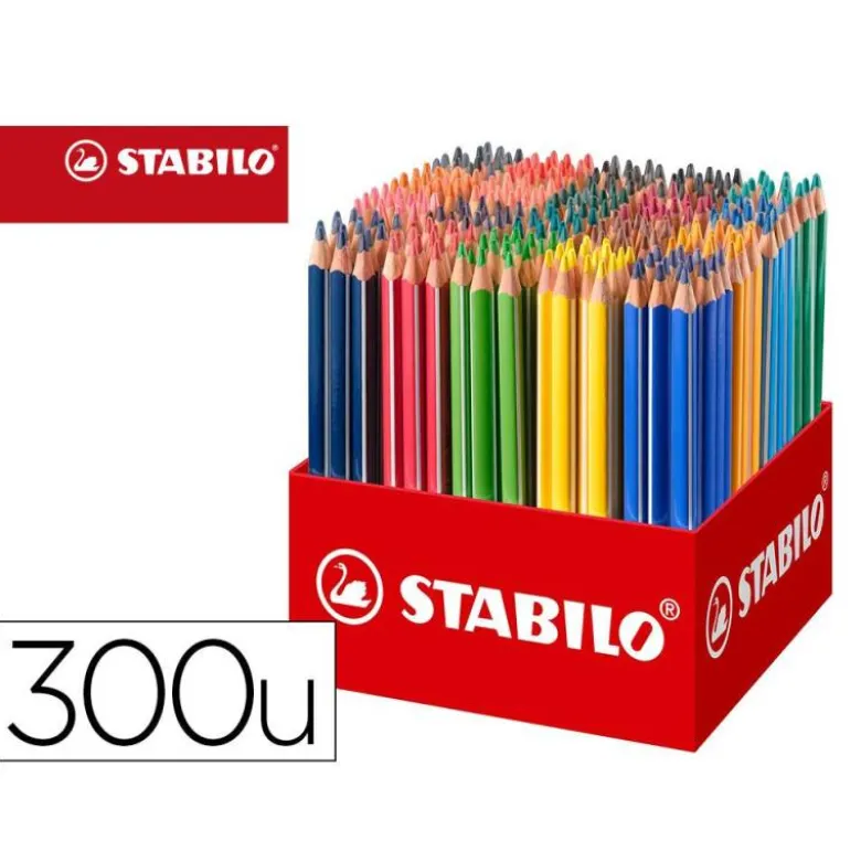 LAPICES DE COLORES STABILO TRIO AZ SCHOOL PACK DE 300 UNIDADES SURTIDAS 20 COLORES