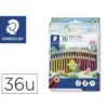 Lapices de colores Staedtler Wopex ecológicos caja de 36 colores largos