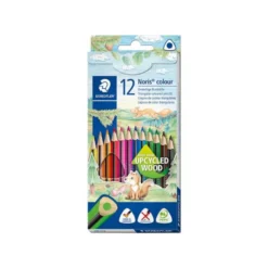 Lapices de colores Staedtler modelo Noris Club triangulares 12 lapices finos