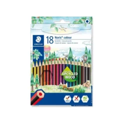 Lapices de colores Staedtler Wopex ecológicos caja de 18 colores largos
