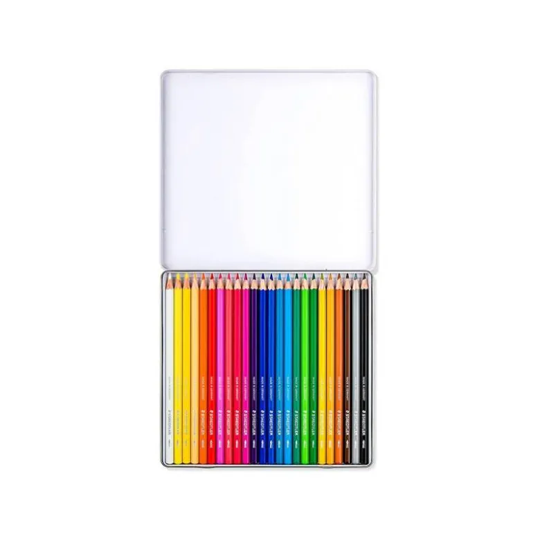 LAPICES DE COLORES STAEDTLER ACUARELABLES CAJA METAL DE 24 COLORES SURTIDOS