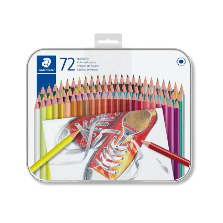 LAPICES DE COLORES STAEDTLER CAJA METALICA DE 72 UNIDADES COLORES SURTIDOS
