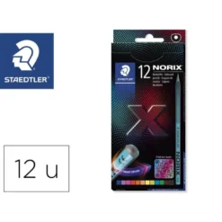 LAPICES DE COLORES STAEDTLER NORIX CON FORMA INTELIGENTE ESTUCHE DE 12 UNIDADES COLORES SURTIDOS
