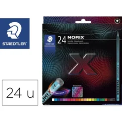 LAPICES DE COLORES STAEDTLER NORIX CON FORMA INTELIGENTE ESTUCHE DE 24 UNIDADES COLORES SURTIDOS