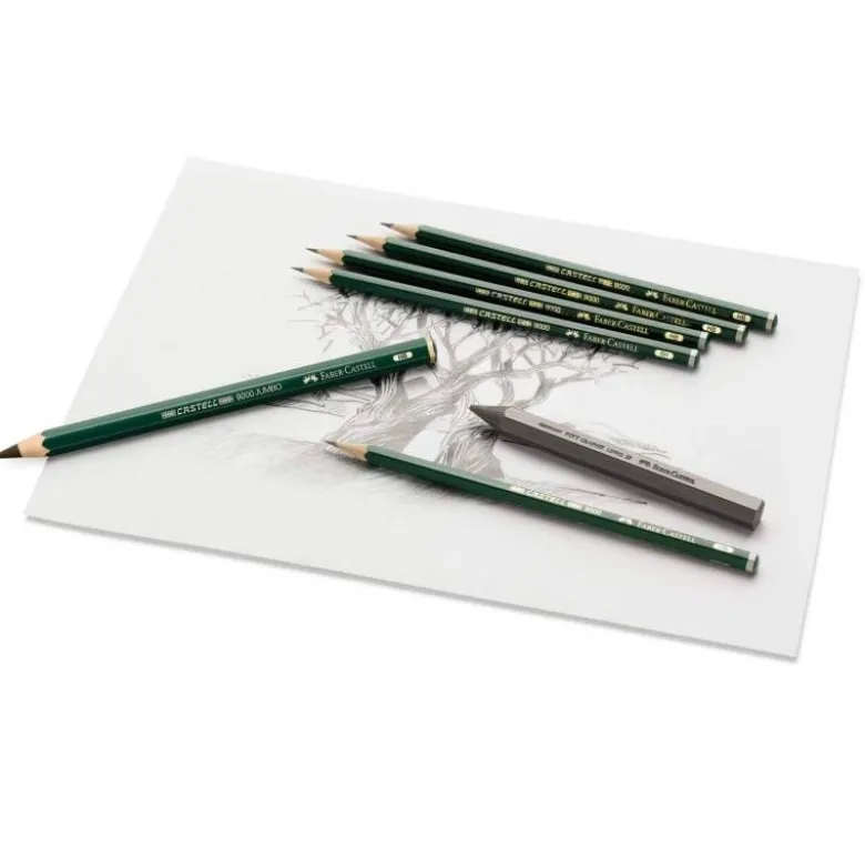 Lapices de grafito de Faber Castell 9000 3B