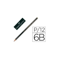 Lapices de grafito marca Faber Castell 9000 6B