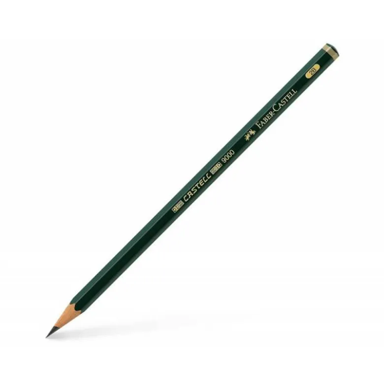 Lapices de grafito marca Faber Castell 9000 2B