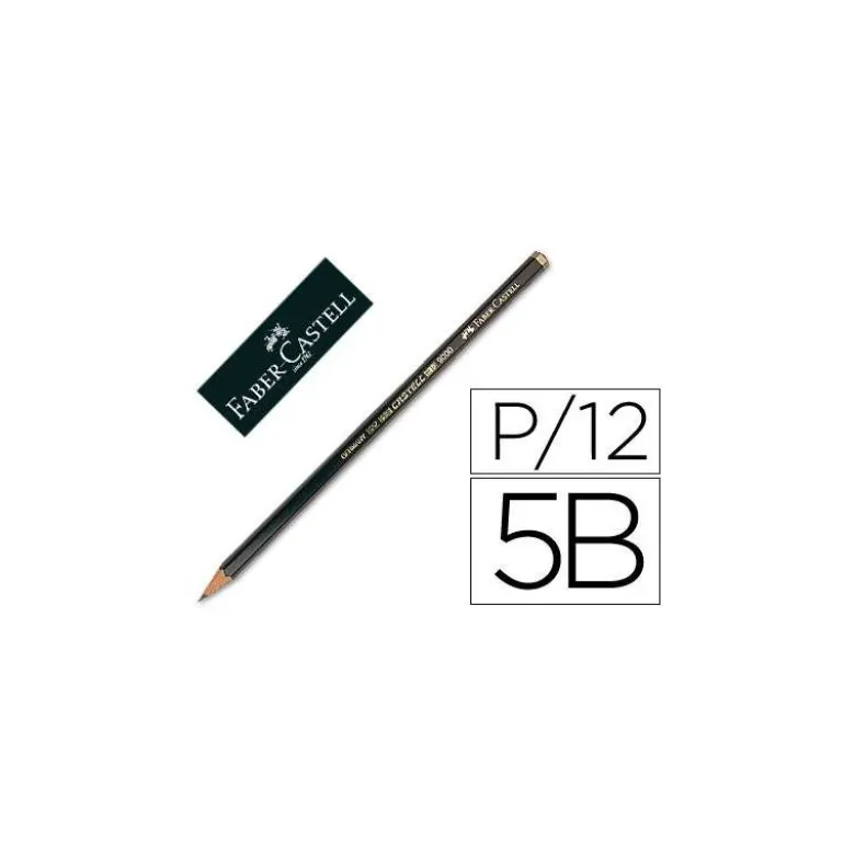 Lapices de grafito modelo faber 9000 5B