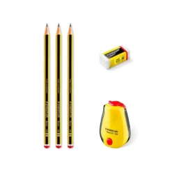 LAPICES DE GRAFITO STAEDTLER NORIS N.2 HB 3 UDS + AFILALAPIZ CON DEPOSITO