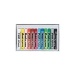 Lapices pentel oil pastel caja de 12 colores surtidos