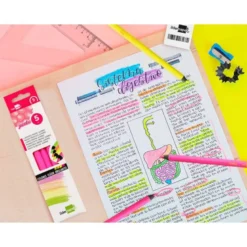 Lapiz de color marca Liderpapel jumbo neon rosa triangular