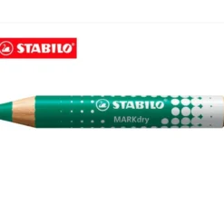 LAPIZ MARCADOR EN SECO STABILO MARKDRY PARA PIZARRA BLANCA COLOR VERDE CAJA DE 5 UNIDADES