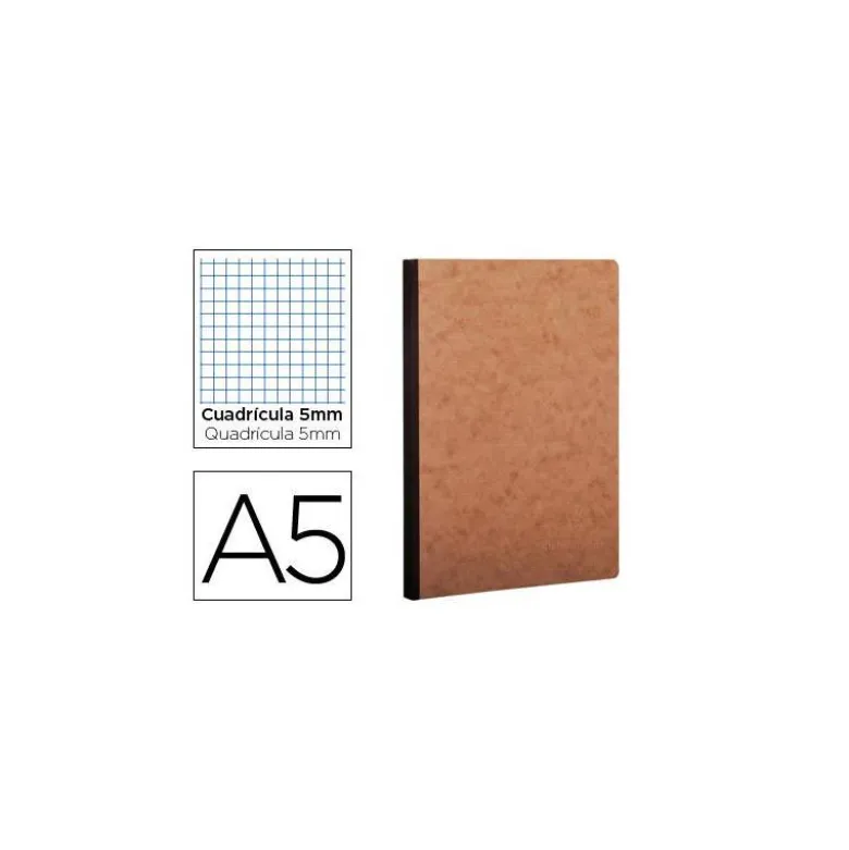 Libreta Clarefontaine A5 tapa cartulina impresion cuadriculado 5mm 96 hojas